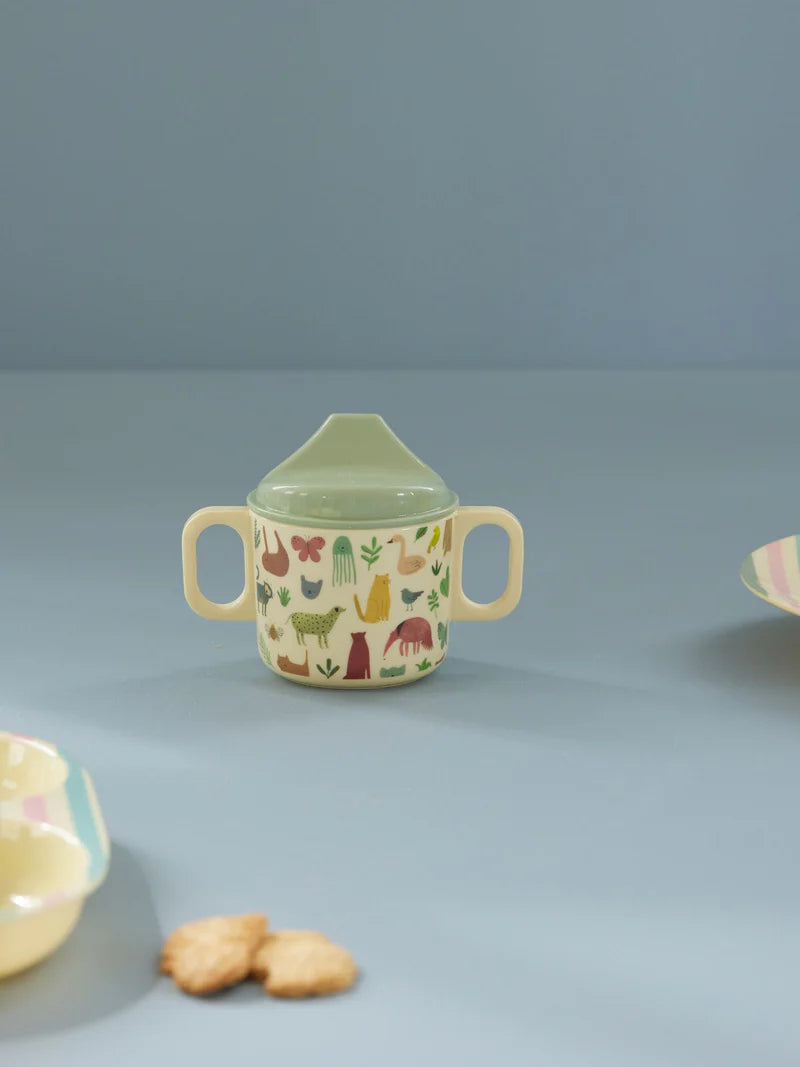 Babykop Creme Sweet Jungle Print