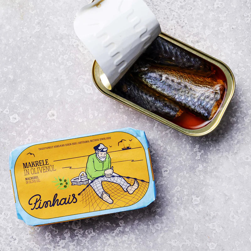 Små makreller i olivenolie