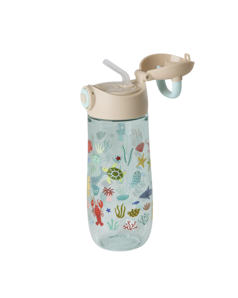 Tritan Drikkedunk Blå Ocean Print