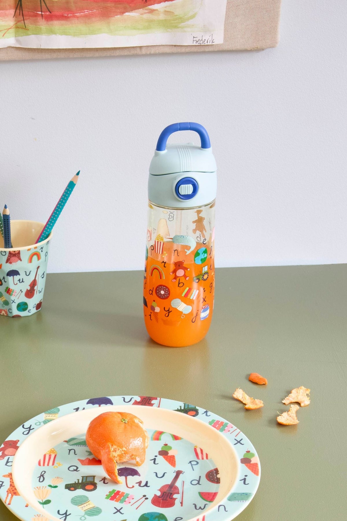 RICE drikkedunk – ABC – blå – 550 ml
