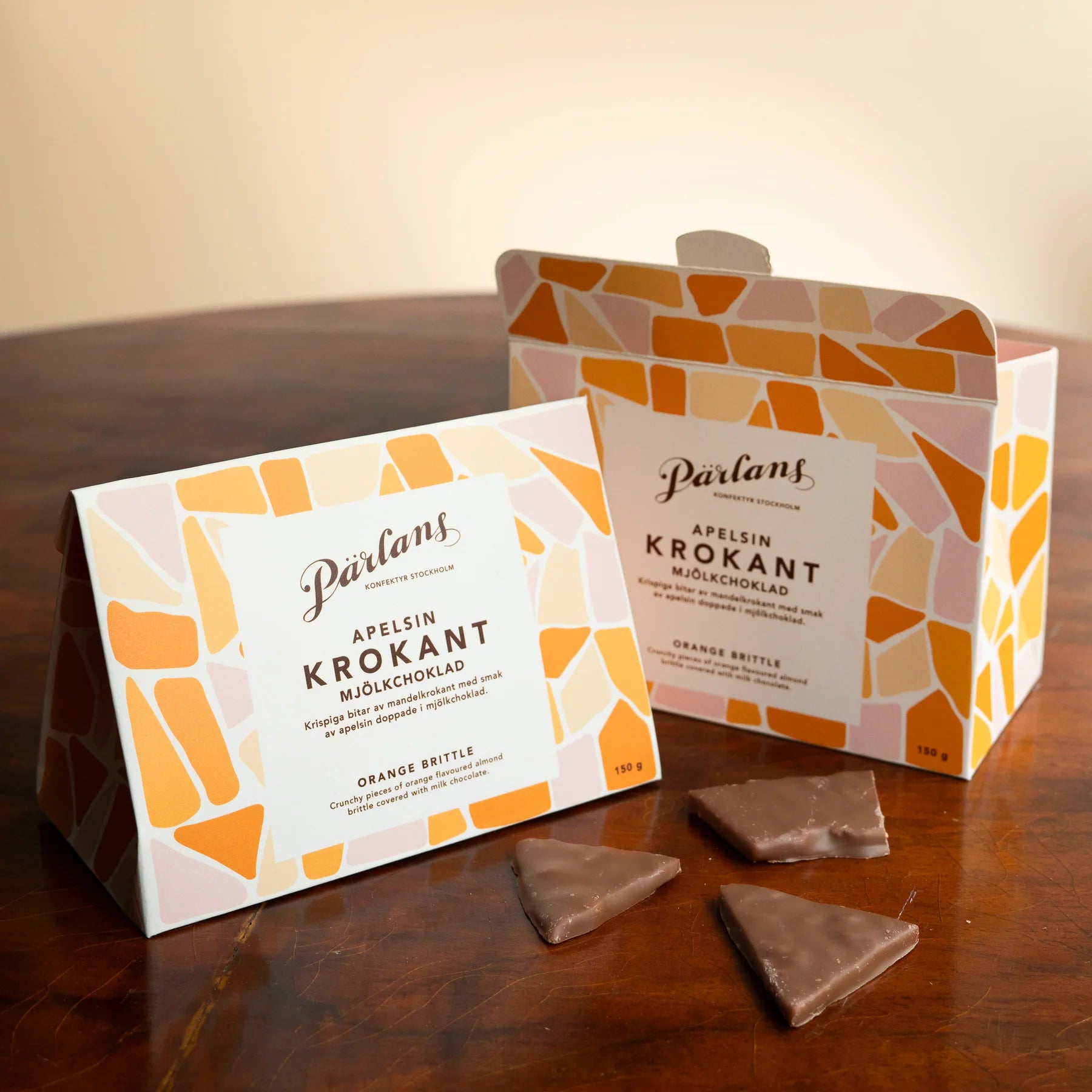 Box Brittle, Krokant Chokolade - Appelsinmælkechokolade