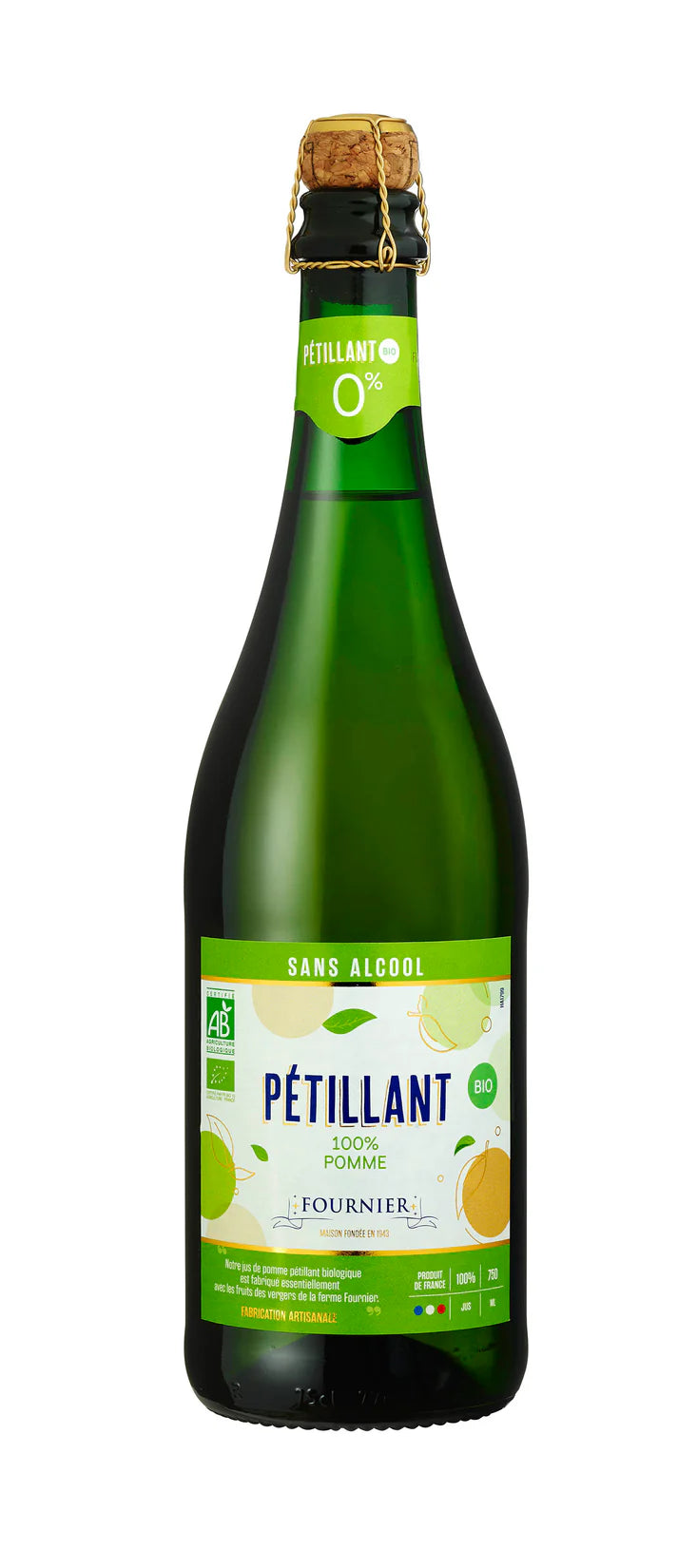 0% Pétillant de pomme citron bio 75CL