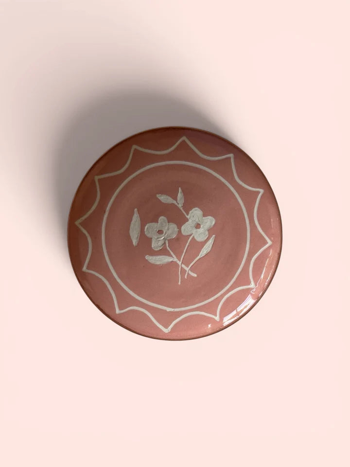 Tallerken Flower deco ROSE