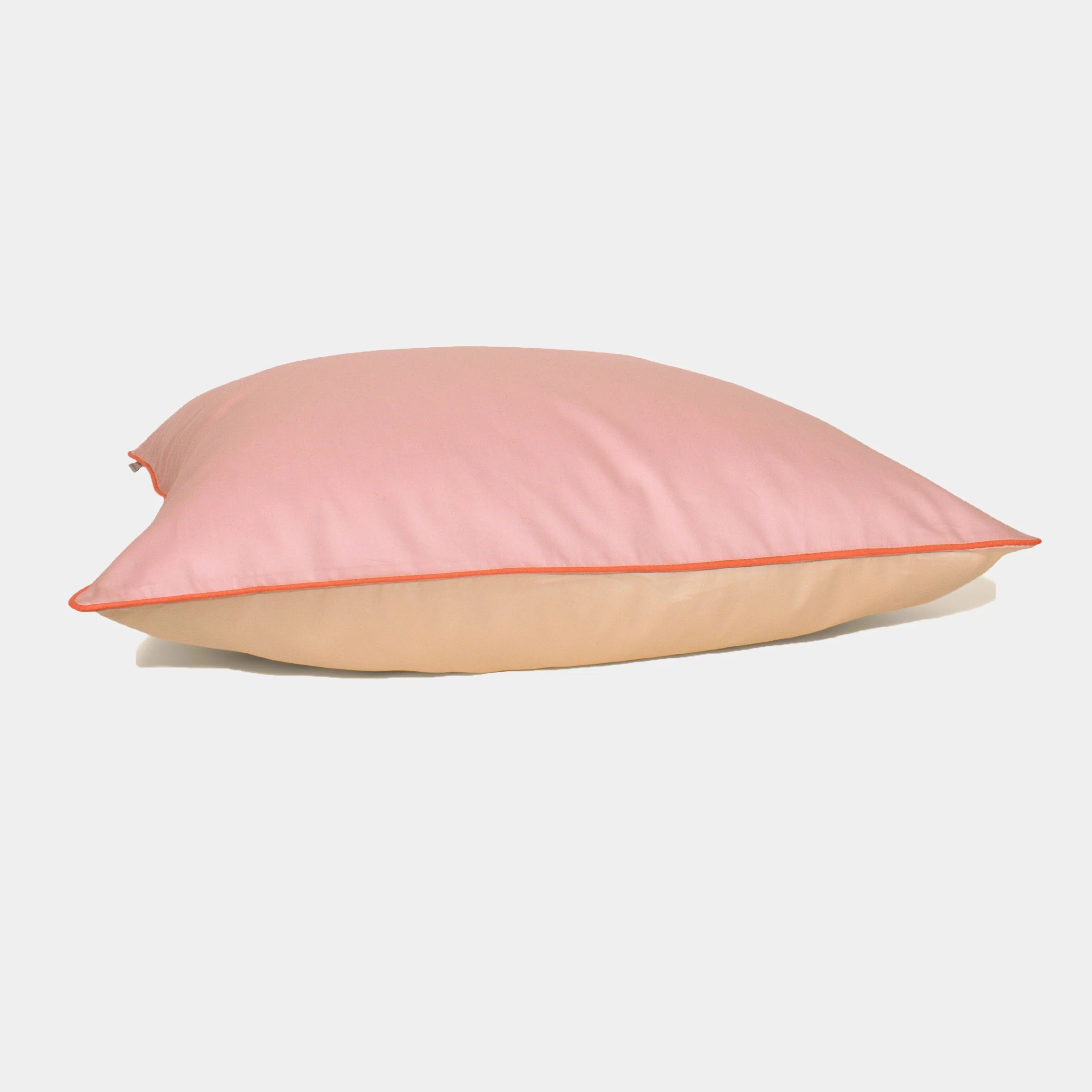 Bomuldssatin pudebetræk - Light pink & cream 50x70