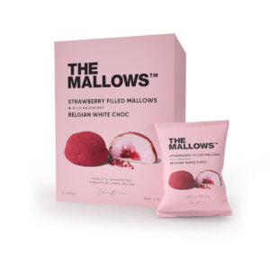 STRAWBERRY FILLED MALLOWS + RICH RASPBERRY & BELGIAN WHITE CHOC BOX – 5 STK