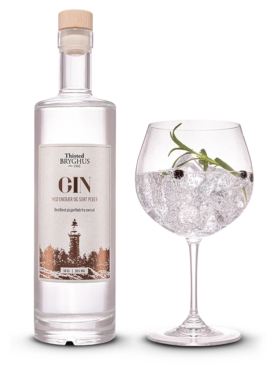 Gin med enebær og sort peber