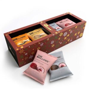 STRAWBERRY & CARAMEL FILLED MALLOWS GIFT BOX 8 STK – WINTER EDITION