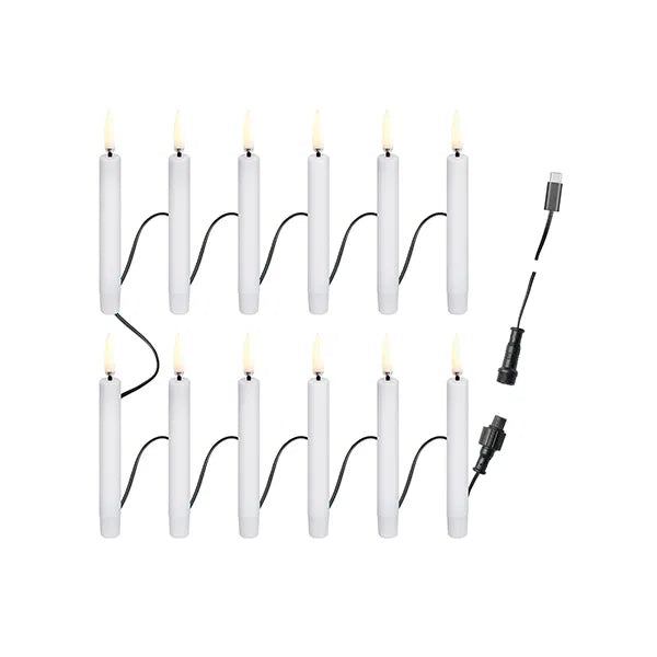 Julekæde med 12 lys (USB-C, Hvid, 1,3 x 11 cm)