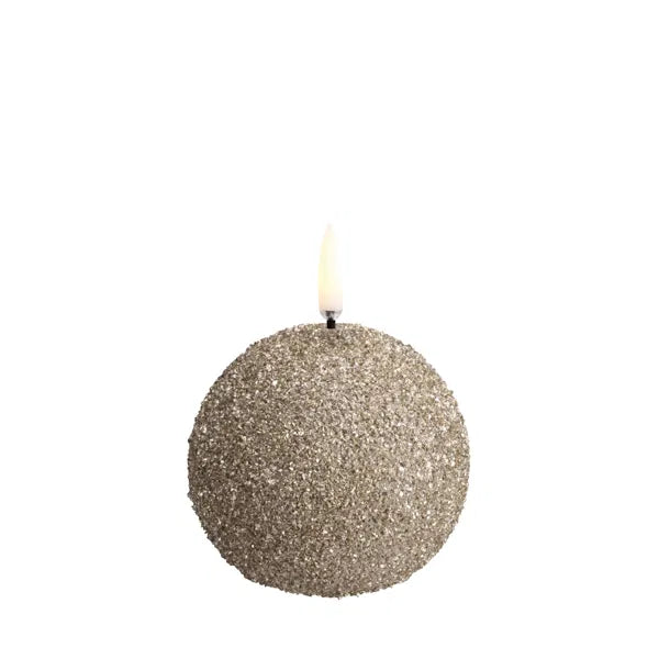 Champagne Glitter LED Kuglelys
