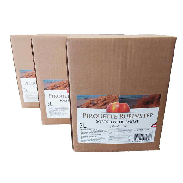 Pirouette Rubinstep æblemost - Bag-in-Box 3 liter
