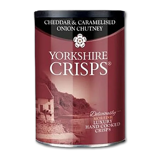 Yorkshire Kartoffelchips med Cheddar og karamelliserede løg