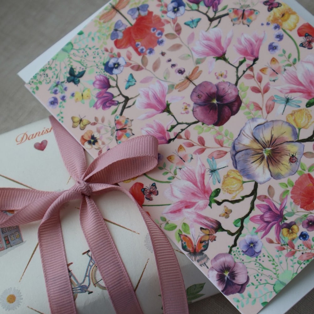 Magical Garden A6-kort – inspiration til gaveindpakning