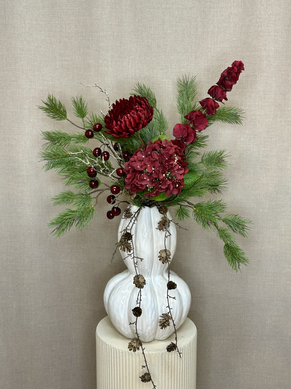 Chrysanthemum bordeaux – 76 cm – inspiration og detaljer