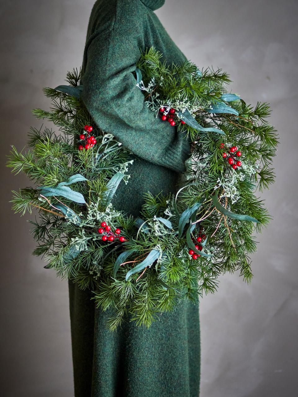 Pine krans – grøn, Ø60 cm – billede 3