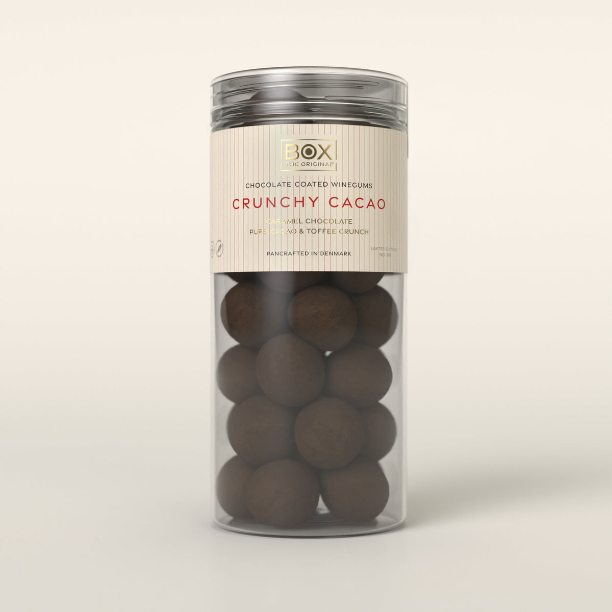 Crunchy Cacao – chokoladeovertrukket vingummi, 250 g – originalt produktbillede