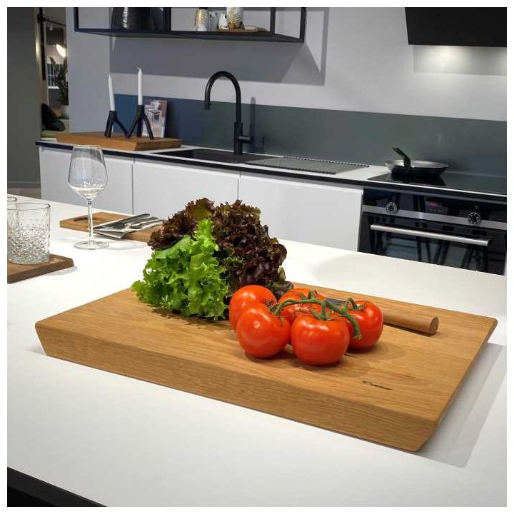 Plank huggeblok – olieret eg, 55 × 38 cm