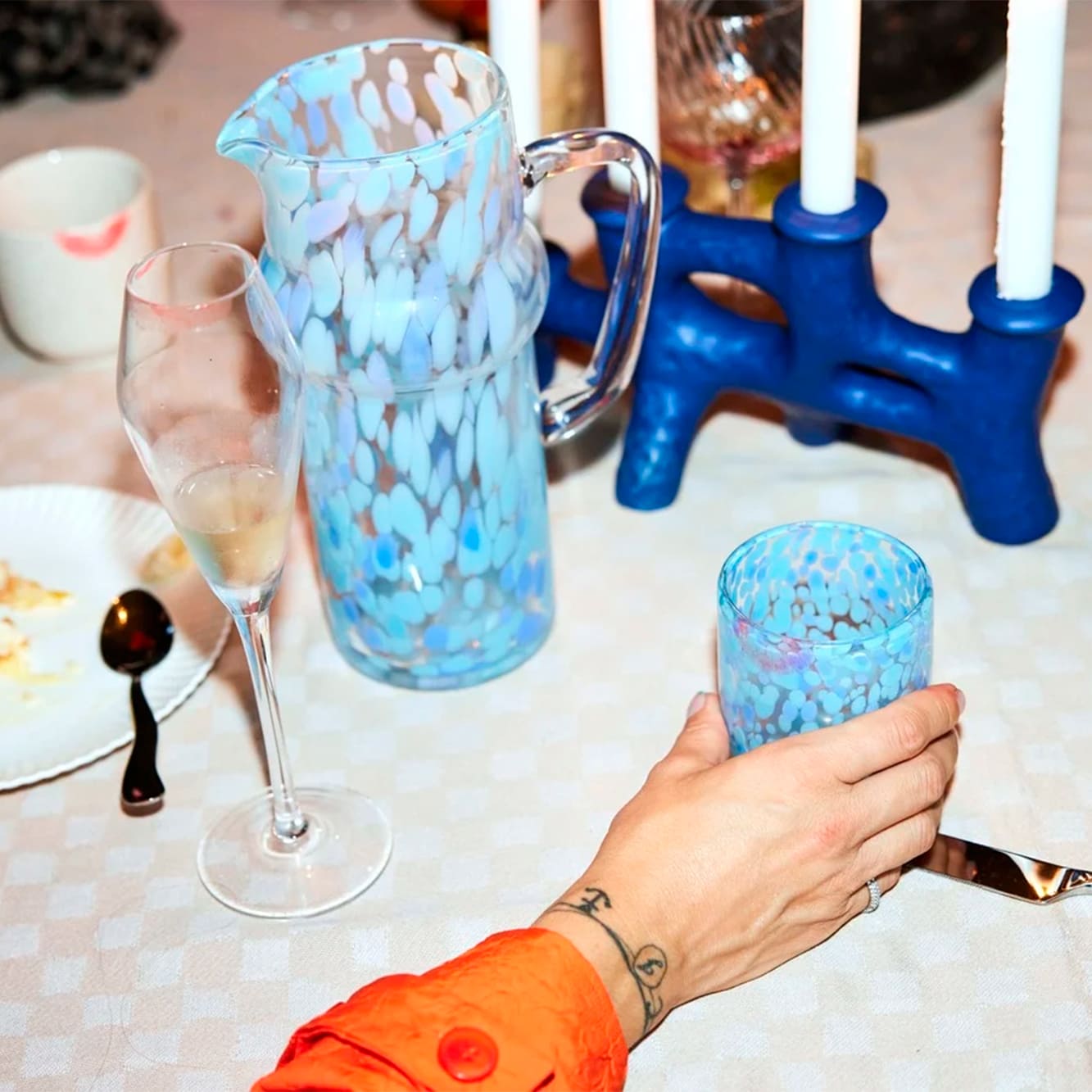 Byon- Glass Messy blue