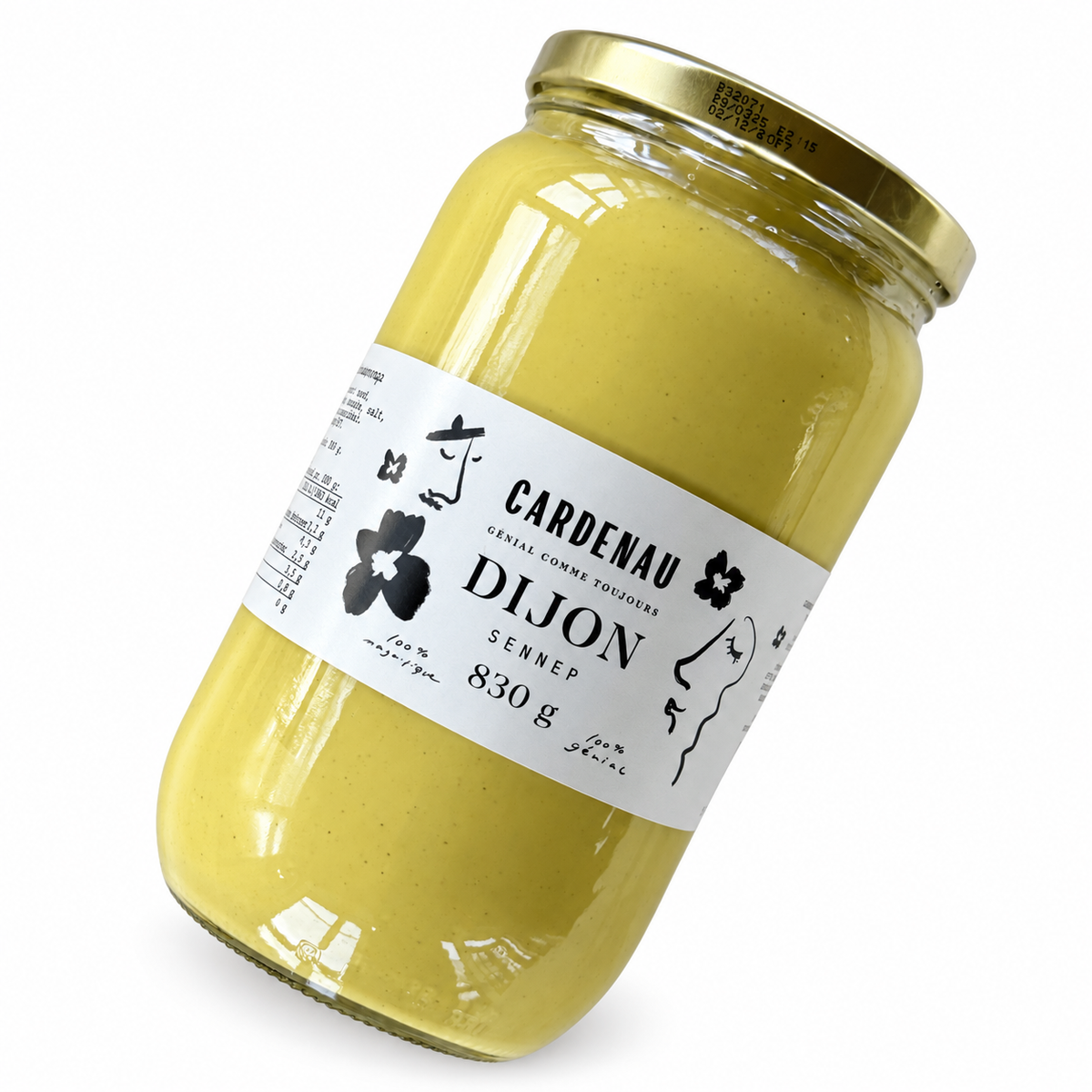 Dijonsennep – 830 g – hvid baggrund