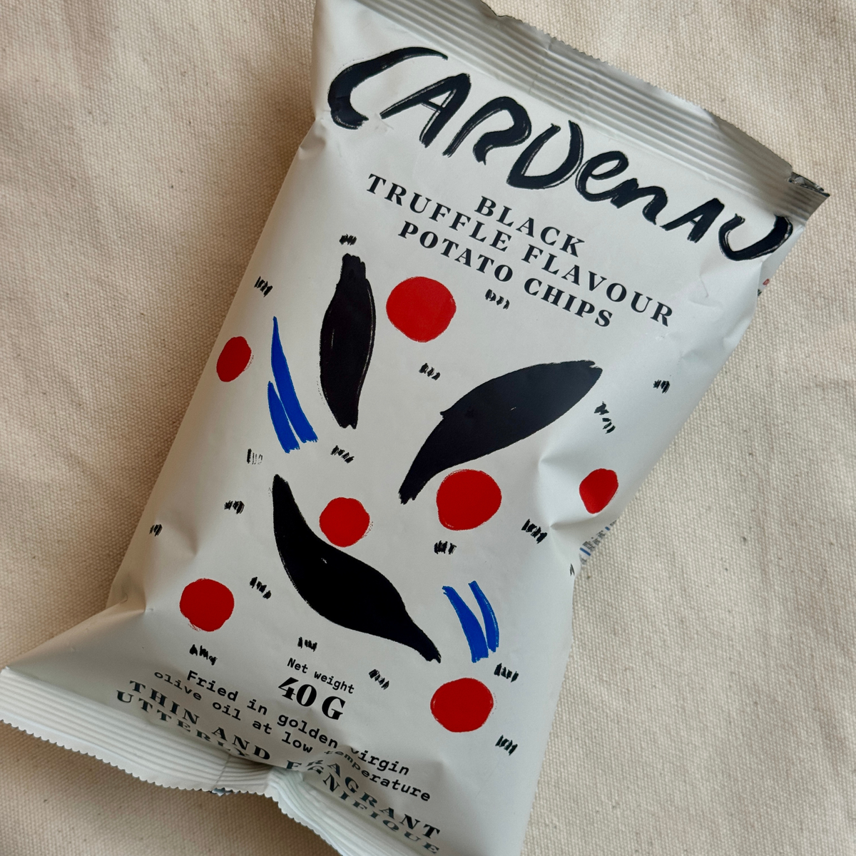 Trøffelchips med sort vintertrøffel – 40 g