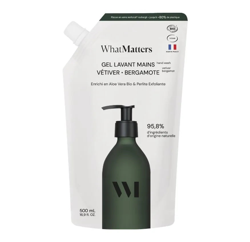 Eksfolierende håndsæbe refill Vetiver Bergamot