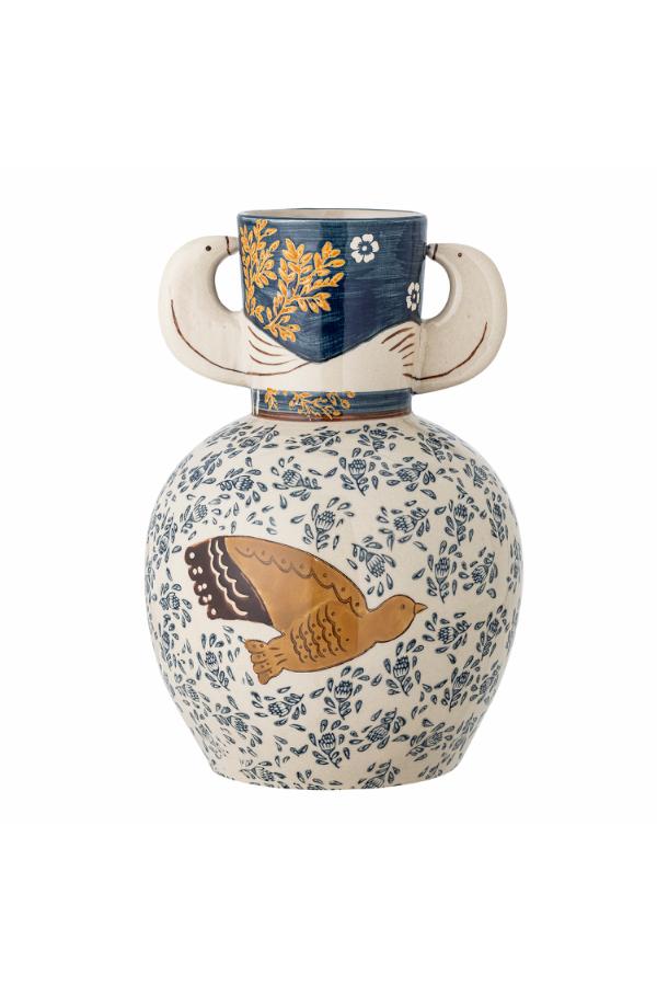Hezha Vase, Blå, Stentøj