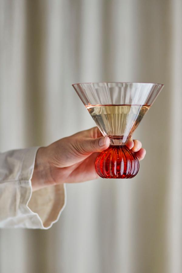 Taurin Cocktailglas, Rosa, Glas