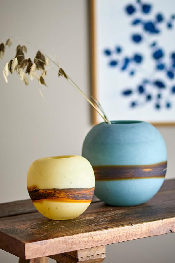 Melike Vase, Blå, Glas