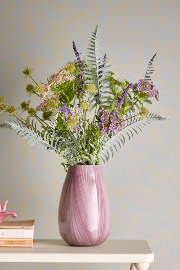Ennis Vase, Rosa, Glas