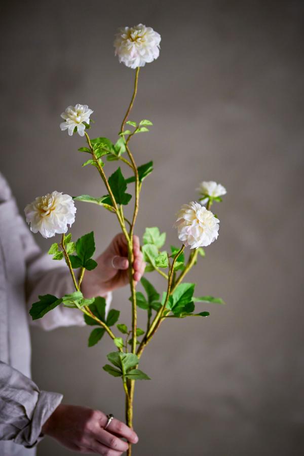 Chrysantemum Stilk, Hvid, Kunstige Blomster