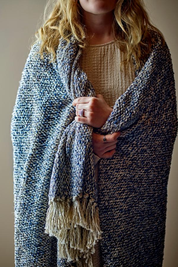 Ocean Plaid, Blå, Polyester