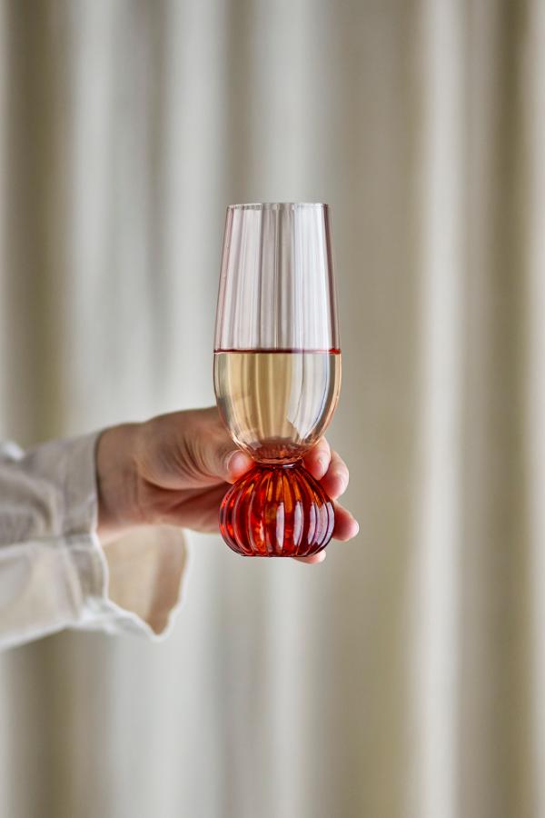 Taurin Champagneglas, Rosa, Glas