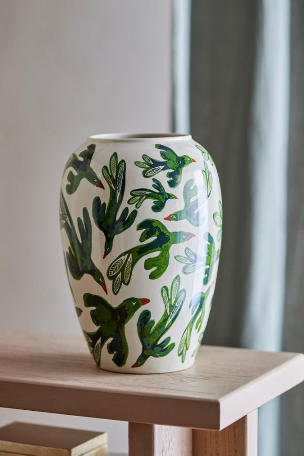 Birdliva Vase, Multifarvet, Stentøj