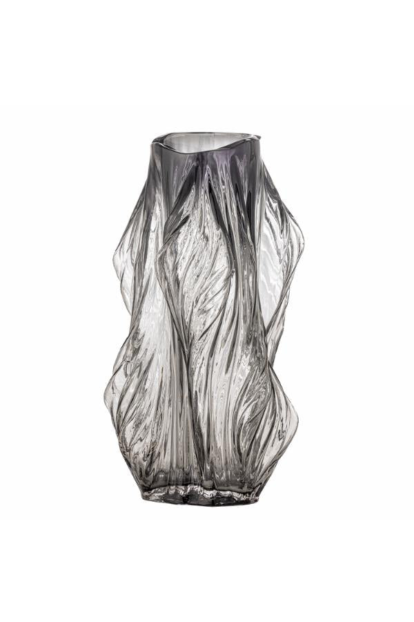 Tulla Vase, Grå, Glas