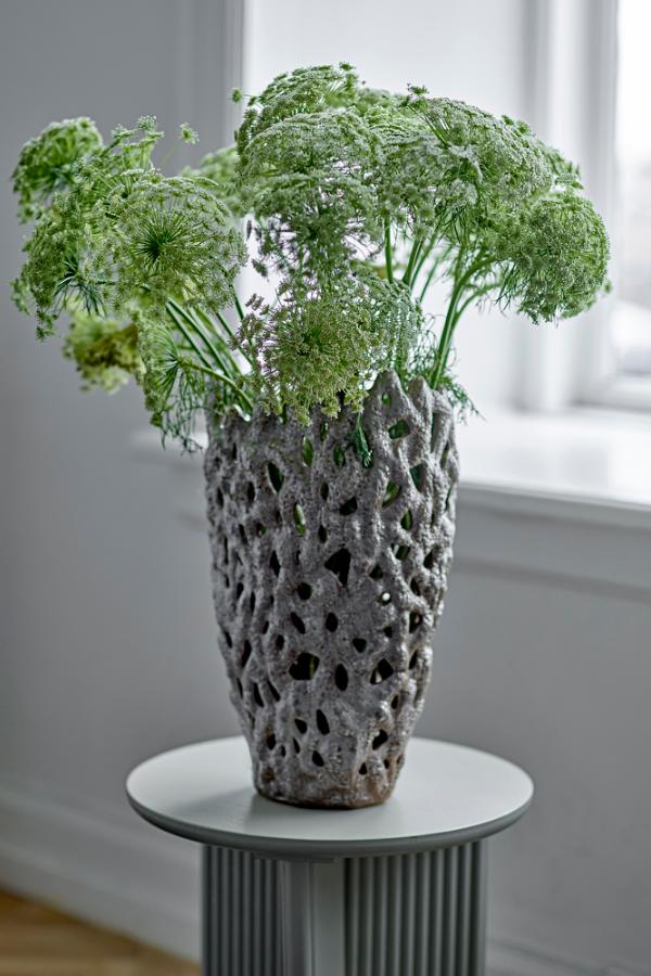 Eunice Deko Vase, Hvid, Stentøj