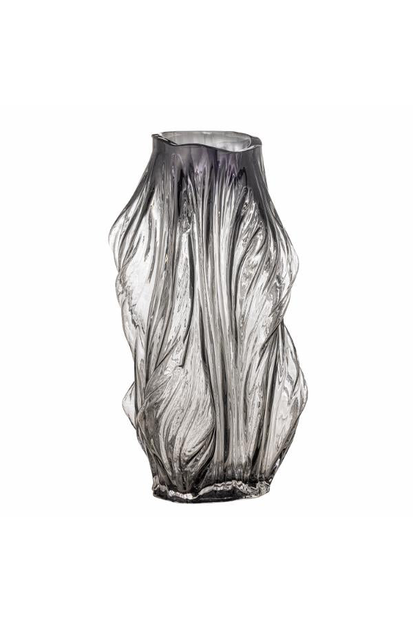 Tulla Vase, Grå, Glas