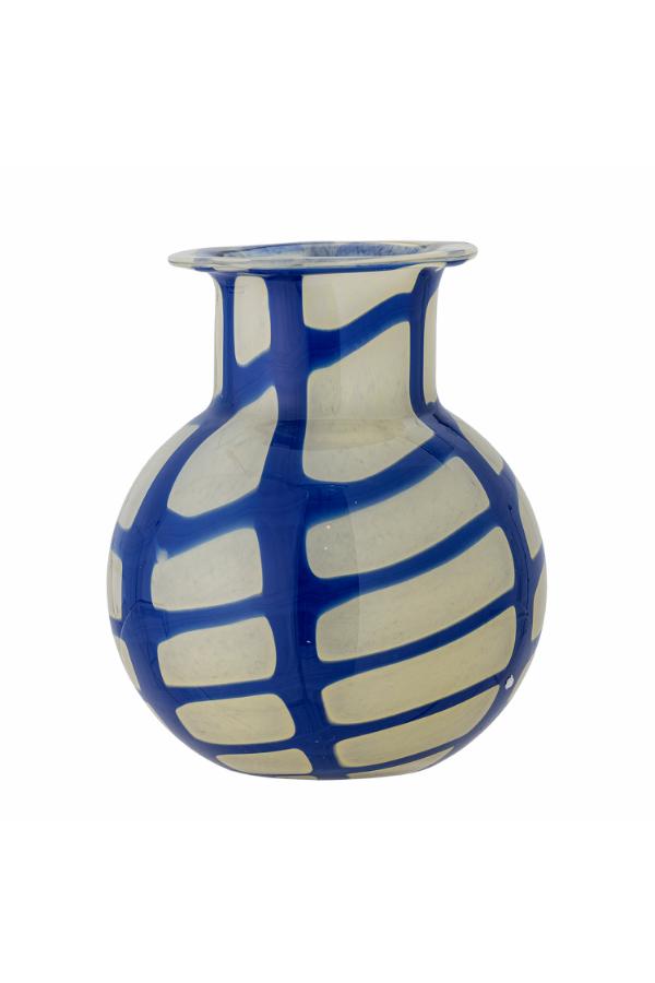 Kiran Vase, Blå, Glas