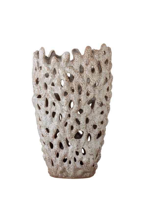 Eunice Deko Vase, Hvid, Stentøj