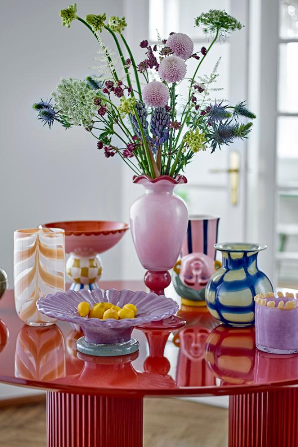Kiran Vase, Blå, Glas