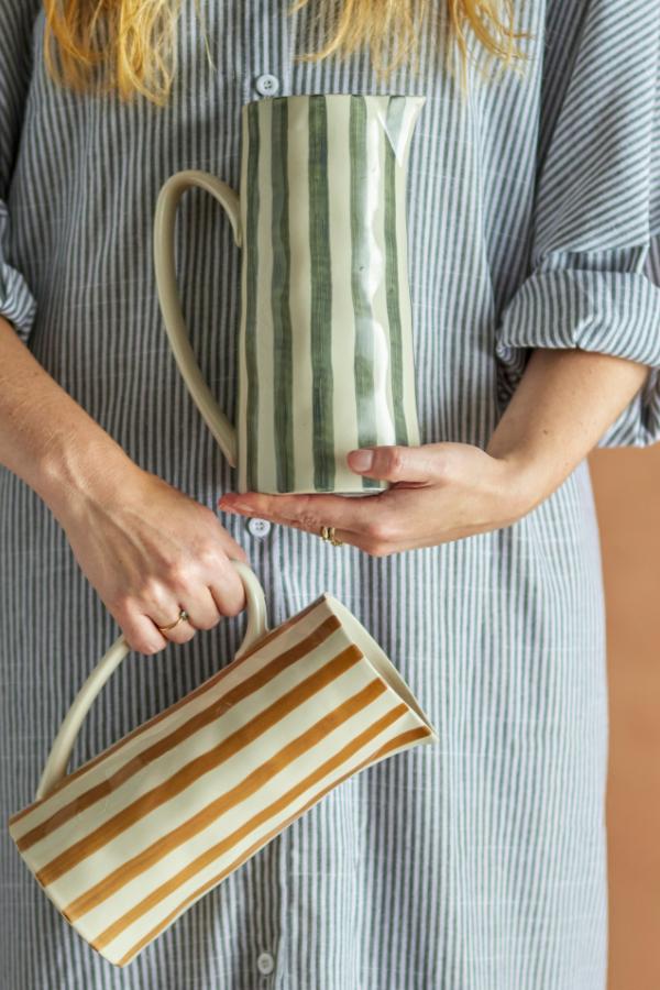 Begonia Kande, Grøn, Stentøj