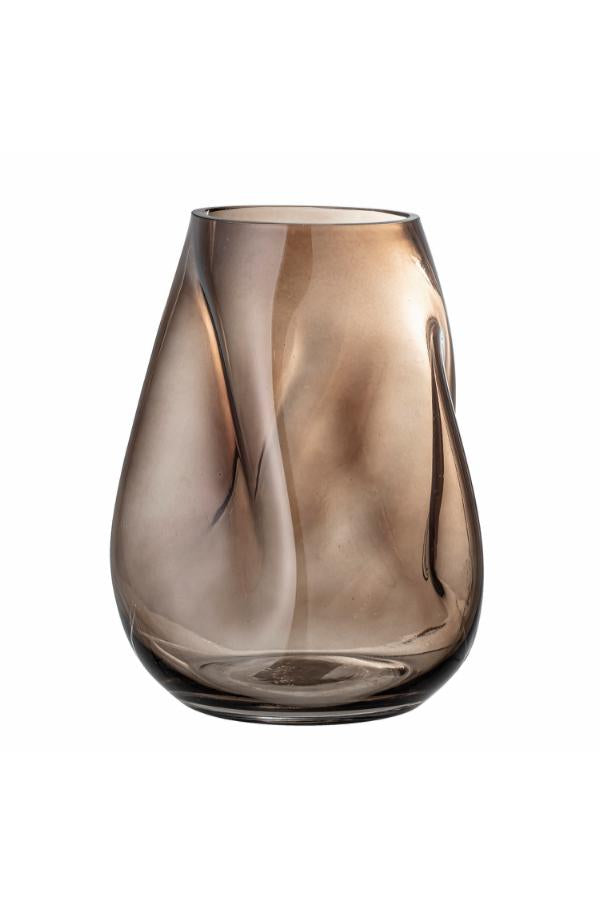 Ingolf Vase, Brun, Glas