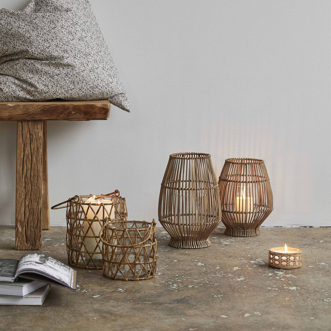 GHIZO lanterne i sukkerrør- Stor