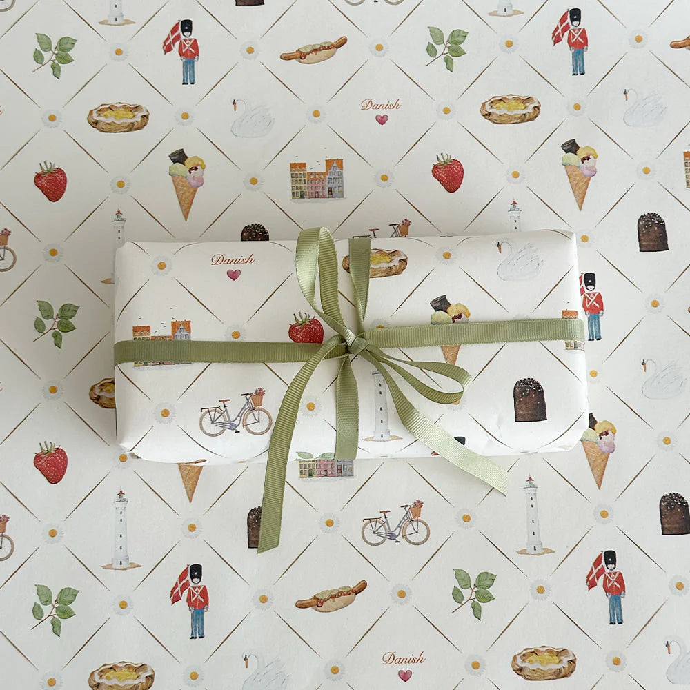 Gavepapir, 5 m, Danish