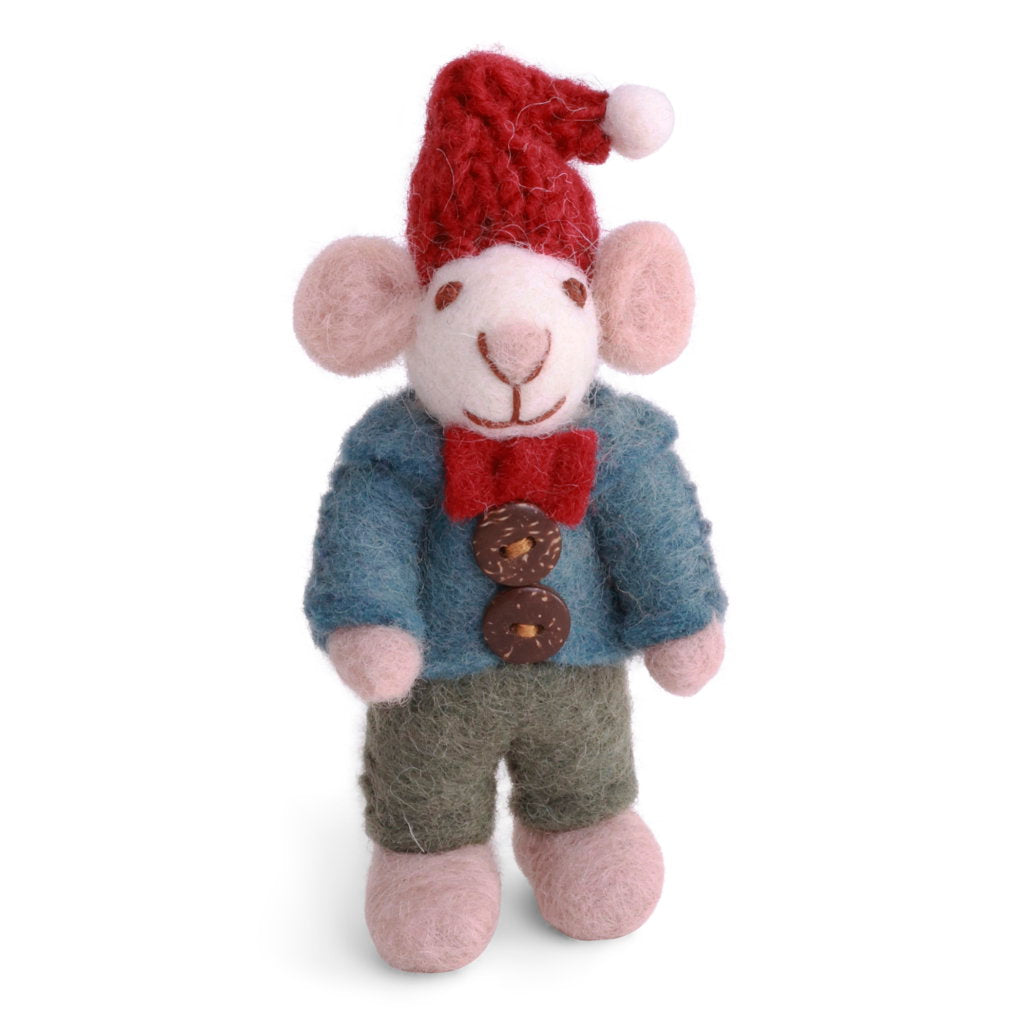 Mini hvid drengemus med jakke – Gry & Sif