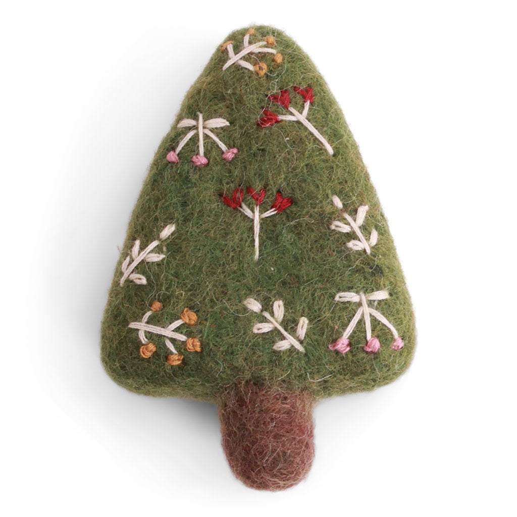 Lille juletræ med broderi – Gry & Sif