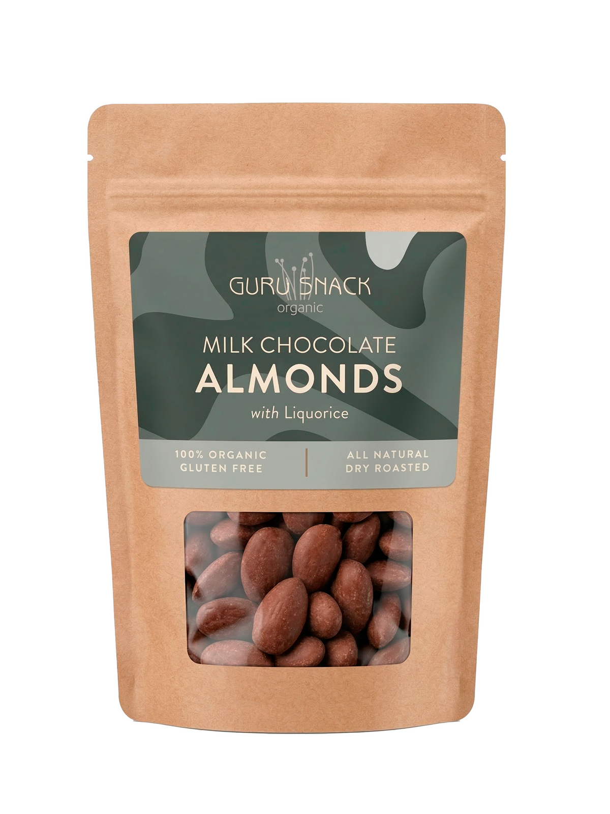 Guru Snack Økologiske mandler med mælkechokolade og lakrids 100 g