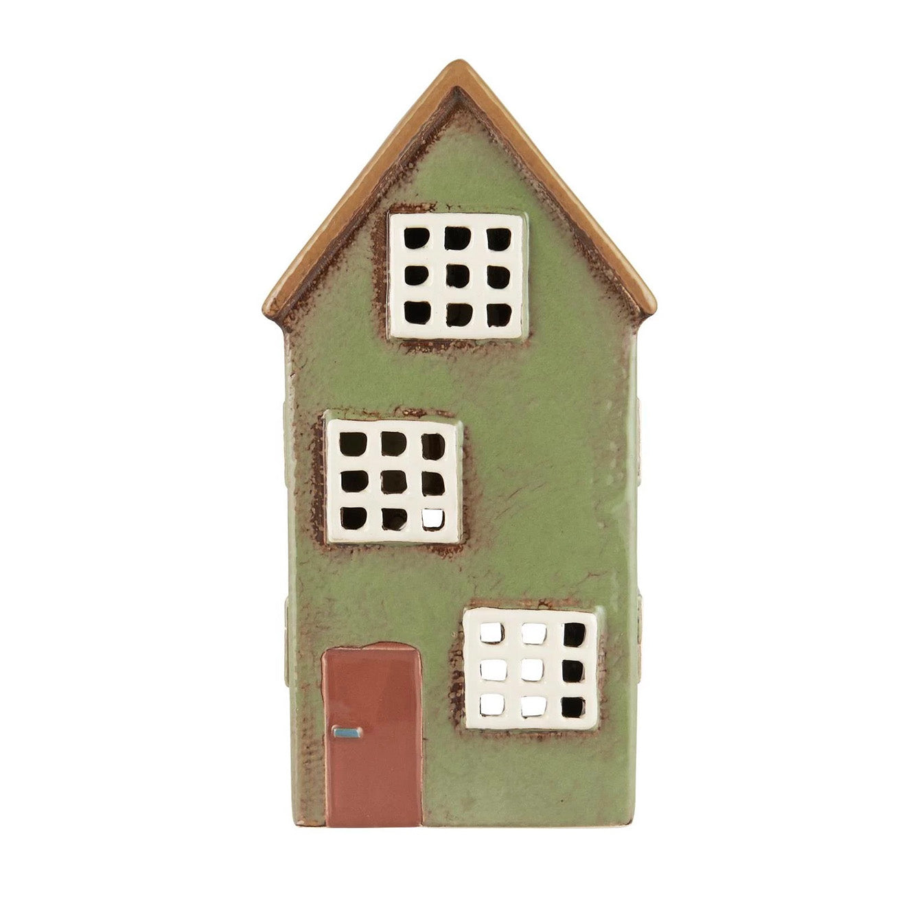 Hus t/fyrfadslys Nyhavn brun dør