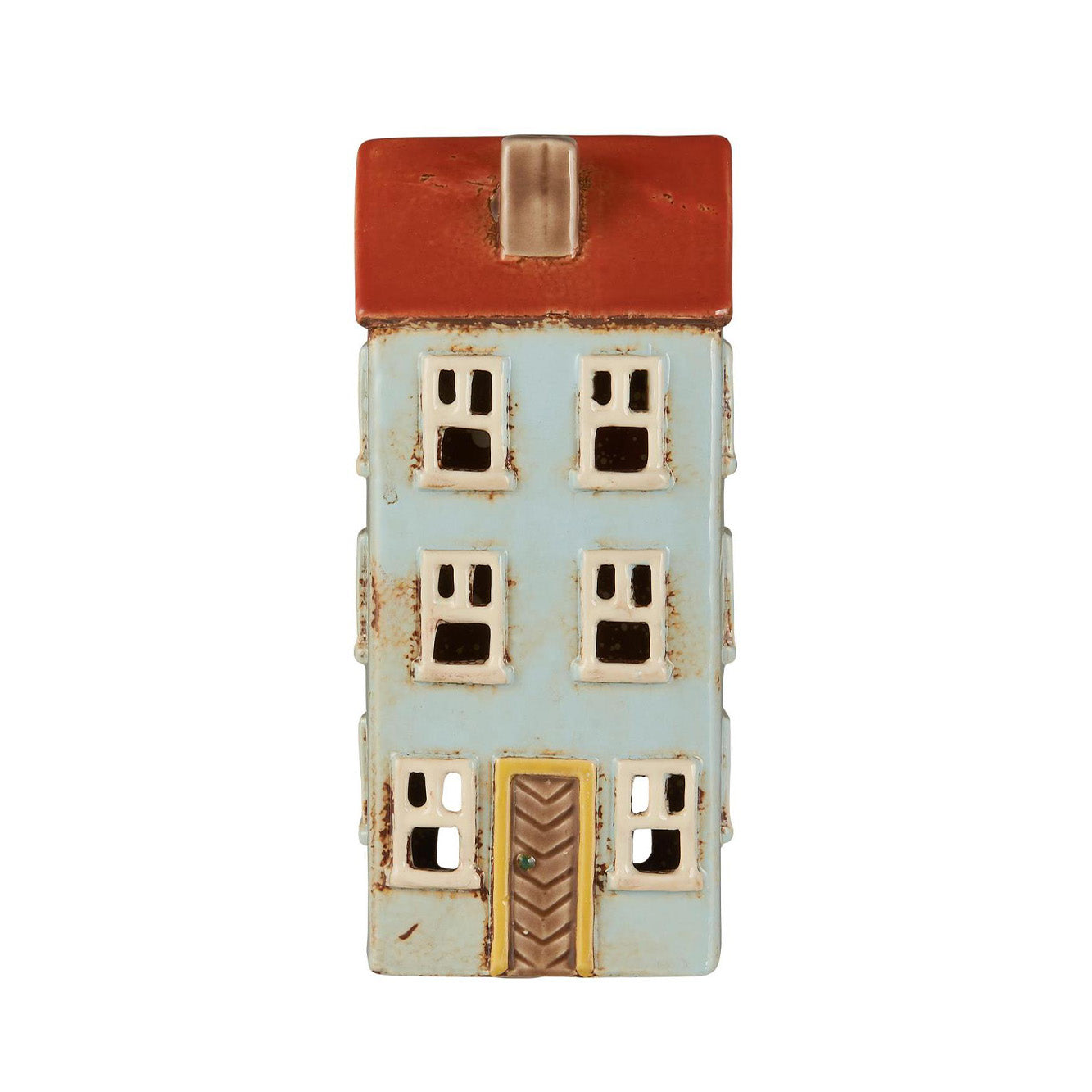 Hus t/fyrfadslys Nyhavn gul dørkarm