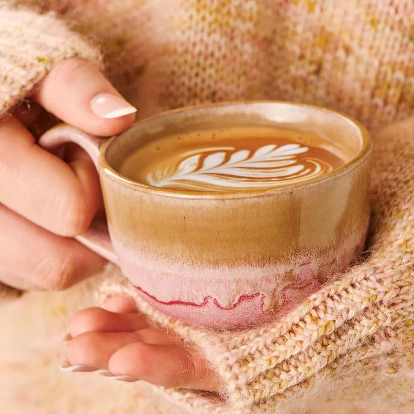 Krus m/hank Trosa lysebrun og sart rosa