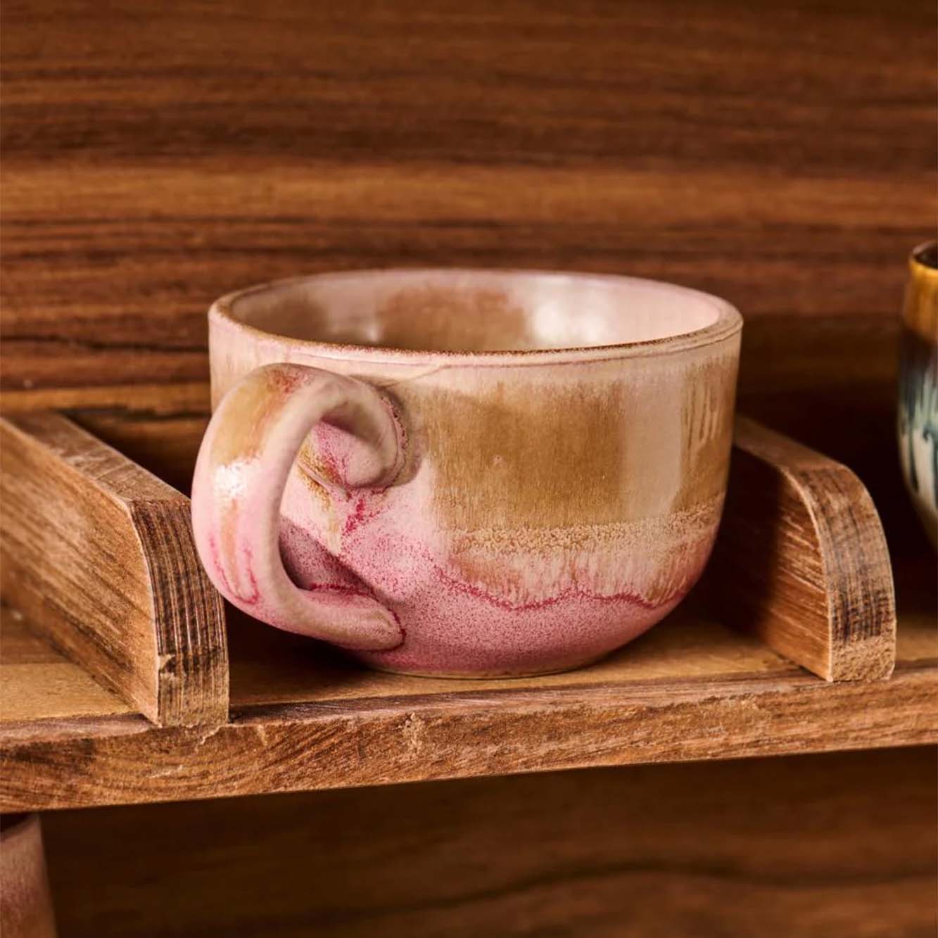 Krus m/hank Trosa lysebrun og sart rosa