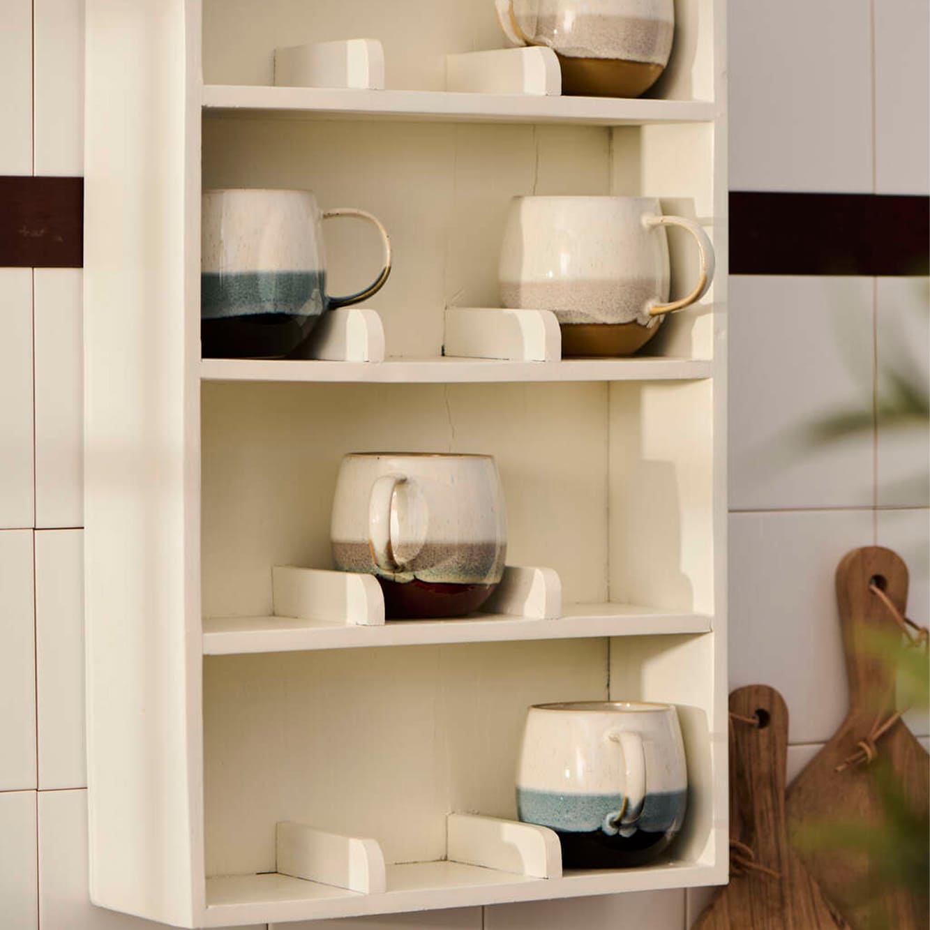 Krus Agneta m/blåt mønster